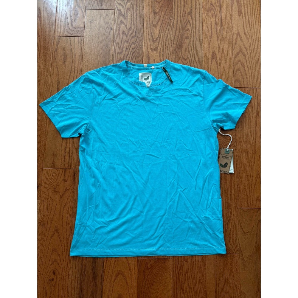 Alexander Julian Colours Blue Organic Cotton Short Sleeve Mens Tee Size XL NWT